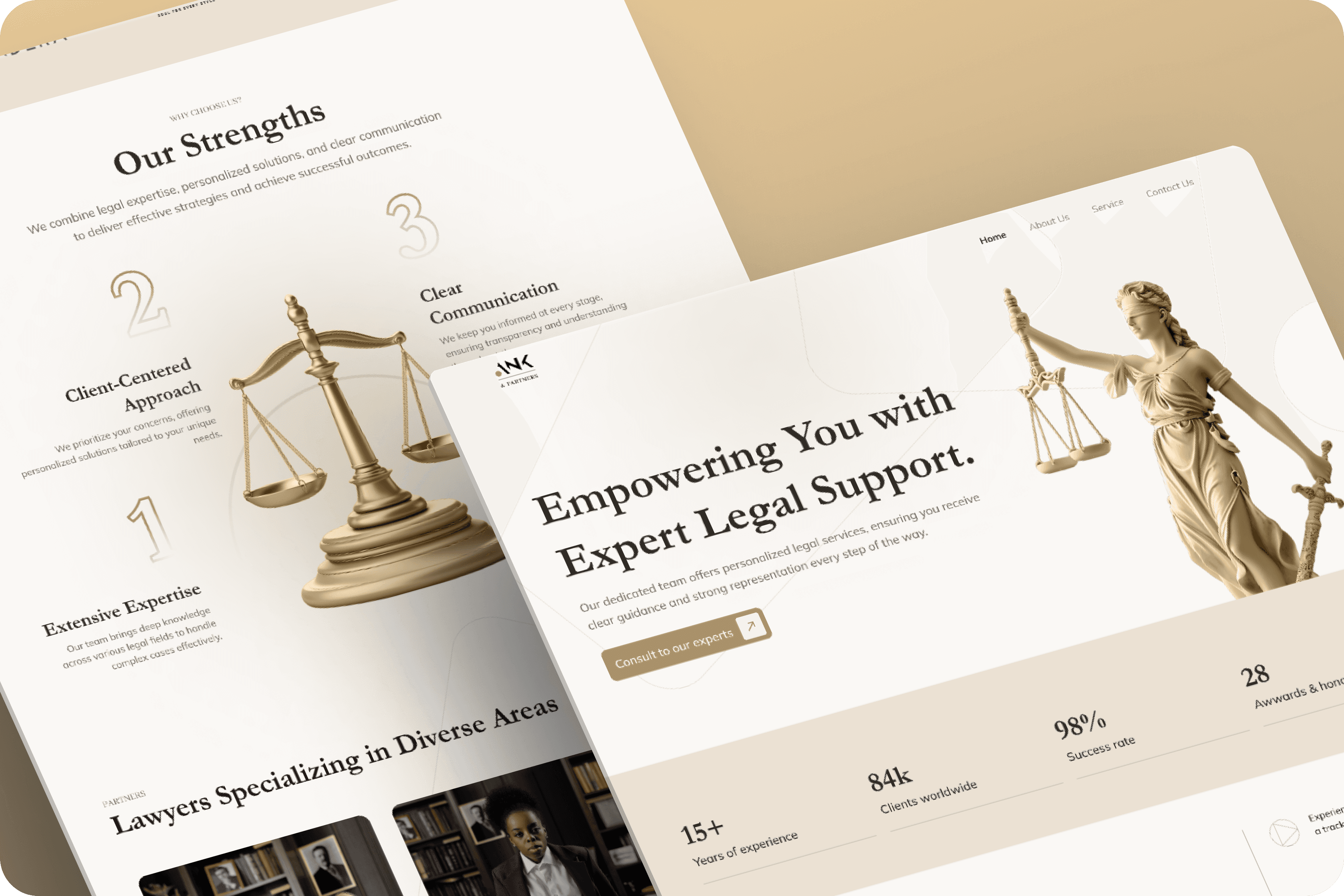 ANK and Partners legal website and brand presentation