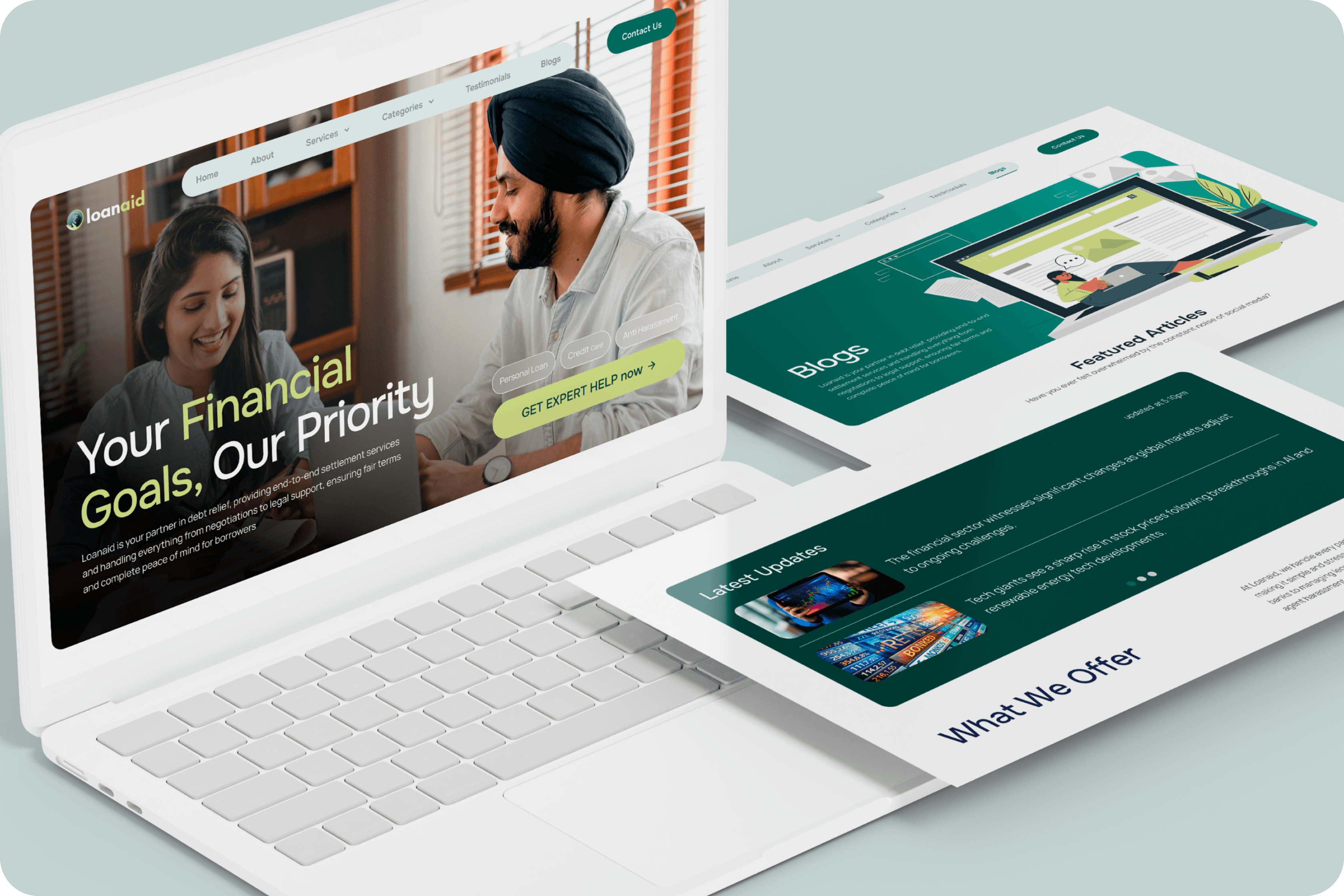 LoanAid debt resolution website presentation